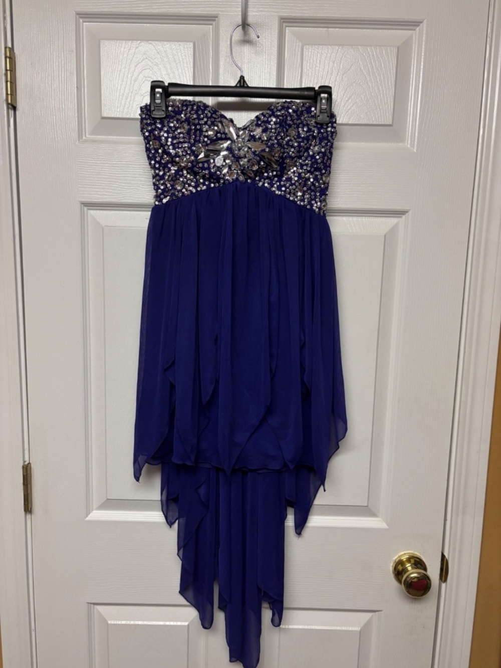 Formal Dress - Bsmart - Purple Sequins - Short Dress - Size: 3/4